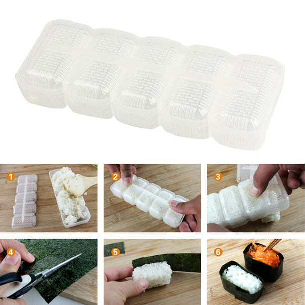 5 Rolls Japan Non Stick Sushi Mold Bento Tools Nigiri Mould Rice Ball Maker